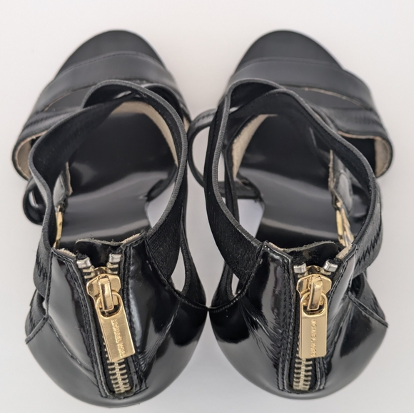 Michael Michael Kors Women's Size 9.5 Robertson Strappy Cross Strap Cone Heels - Picture 12 of 16